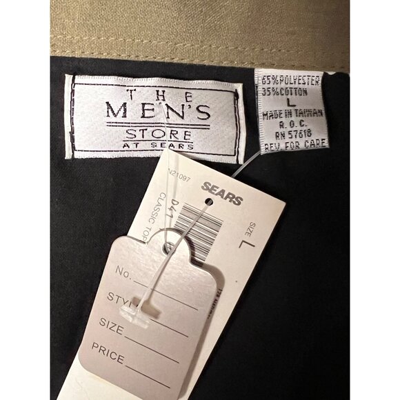 NWT VTG Men's Store Sears L Color block Short Sleeve Polo Zipper Ribbed Texture - Picture 12 of 16